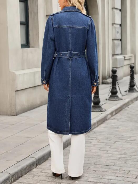Classic Denim Trenchcoat – The Perfect Autumn-Winter Statement image 1