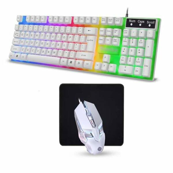 GAMER KING 3 in 1 Combo Wired Arabic Keyboard, Mouse and Mouse Pad Gaming Kit image 0
