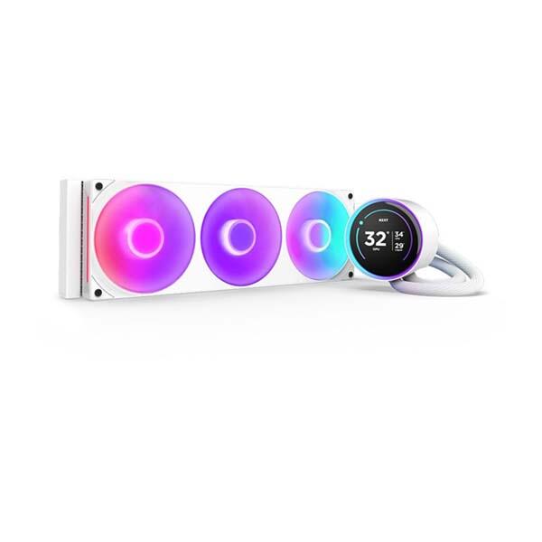 NZXT KRAKEN ELITE 360 RGB V2 - 3x120mm AIO With 2.72 Inch IPS LCD Liquid Cooler - White image 0