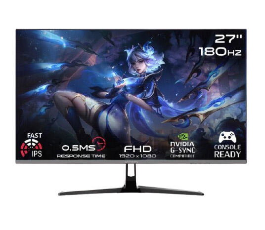 GAMEON GOPS27180IPS Pro Series 27" FHD, 180Hz, MPRT 0.5ms, HDMI 2.1, Fast IPS Gaming Monitor (Supports PS5) - Black image 0