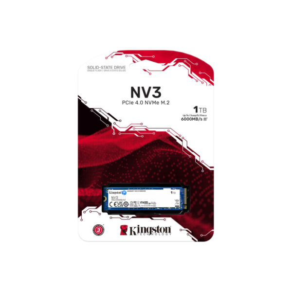 Kingston NV3 1TB PCIe 4.0 NVMe M.2 Up to 6000 MB/s image 1