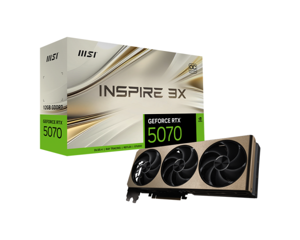 MSI GeForce RTX 5070 12GB GDDR7 Inspire 3X OC Gaming Graphic Card image 1