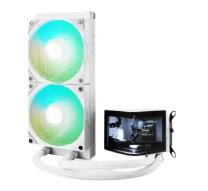 TRYX Panorama SE 240 ARGB White All In One liquid CPU Cooler Rotatable Display – 240mm image 0