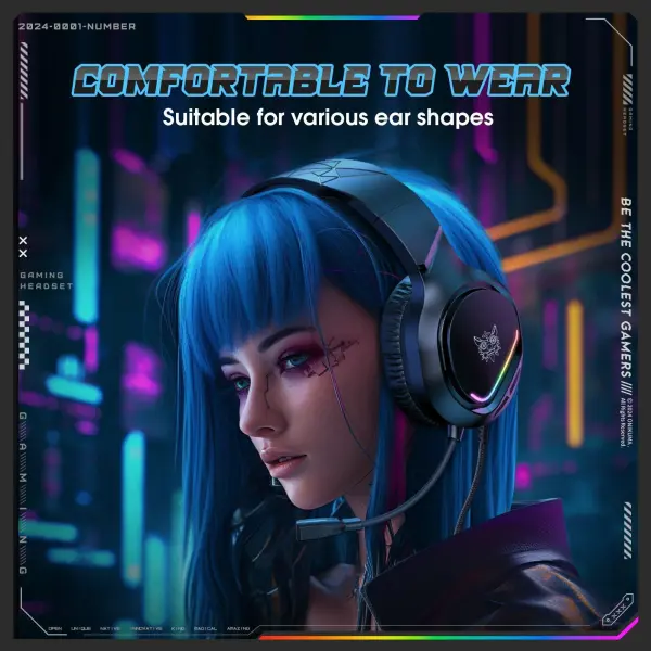 ONIKUMA X31 Head mounted Gaming PUBG Wired Earphones, PC PS Esports Earphones GNW MALL image 4