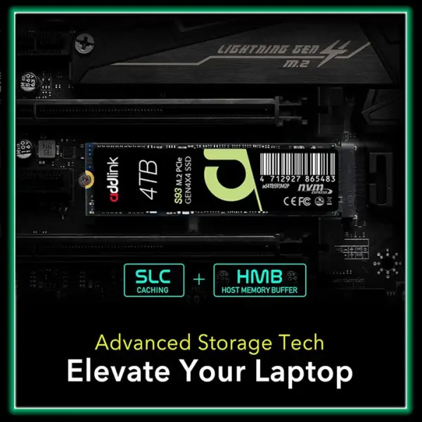 Addlink S93 4 TB PCIe 4.0 M.2 Gen 4 Internal SSD image 5