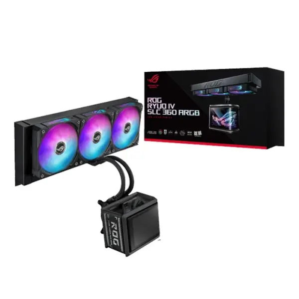 Asus Rog Ryuo IV 360 ARGB CPU Liquid Cooler - Black image 2