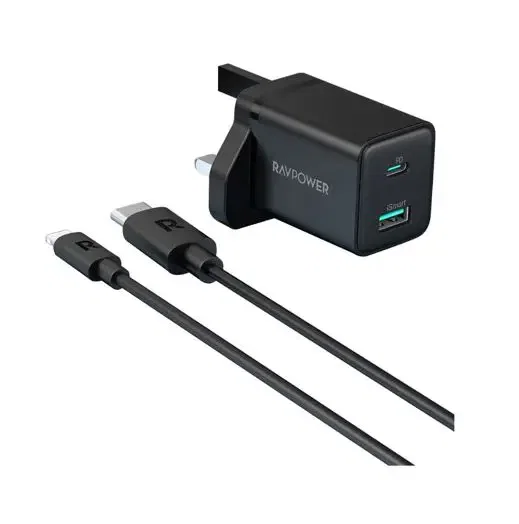 RAVPower RP-PC173 2-in-1 USB Charger Combo Offline Black image 0