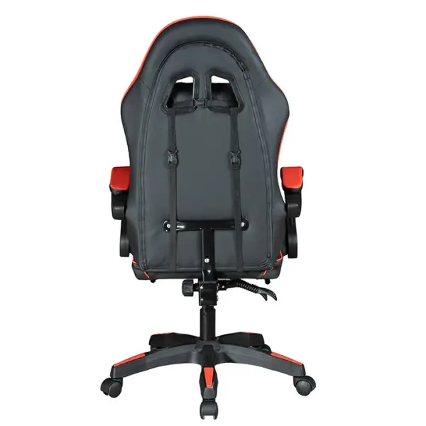 Gadgeton Imperial Series PVC Leather Gaming Chair With Footrest - Black/Red image 2
