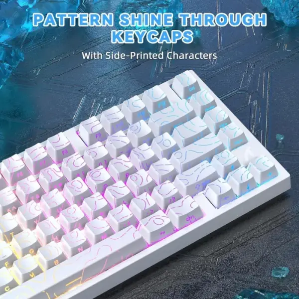 ATTACK SHARK R82 HE Wired 75% Gaming Keyboard with C01ULTRA LED Cable WHITE image 7