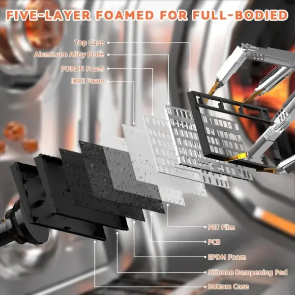 Attack Shark R82 HE Rapid Trigger 75% Wired 8KHz Magnetic Keyboard With 0.005mm RT - Black image 5