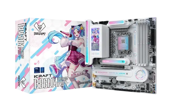 MS-iCraft B860M CROSS PRO  WIFI 7  Intel Core Ultra DDR5 Motherboard - Black image 1