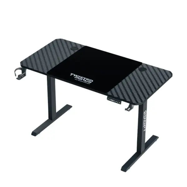 Twisted Minds Paradox Adjustable Gaming Desk, 120x60 cm, with Cup Shelf, Headphone Hook, Mousepad image 0