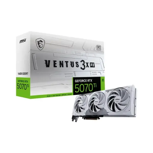 MSI GeForce RTX 5070 Ti Ventus 3X PZ OC Edition 16GB GDDR7 Graphics Card image 1