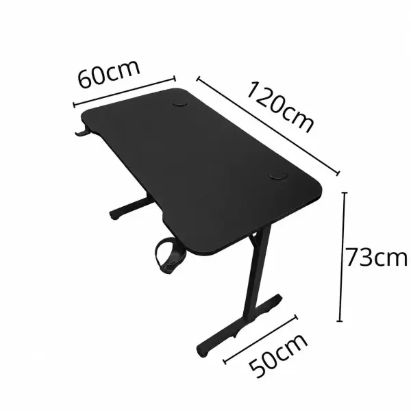 ROYAL RGB Lighting Gaming Table with Carbon Fiber Surface BLACK 110*60  image 3