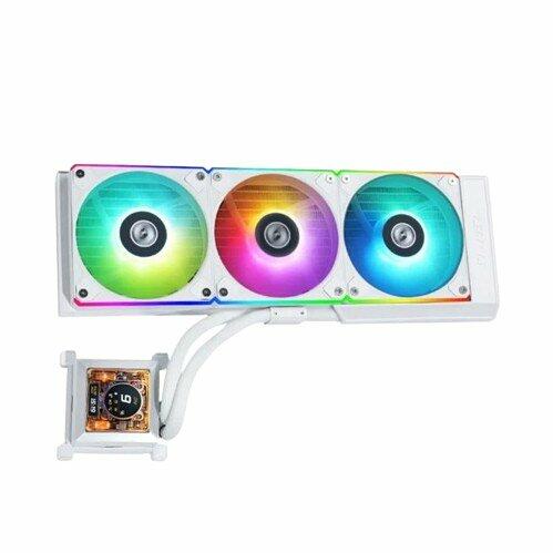 LIAN LI Hydro-Shift LCD 360mm RGB Liquid CPU Cooler - White image 0