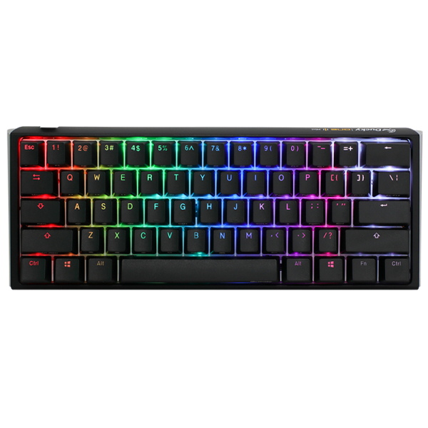 DUCKY ONE 3 MINI HOT SWAP Blue Switch Cherry RGB Wired Mechanical Gaming Keyboard Arabic - Classic Black image 0