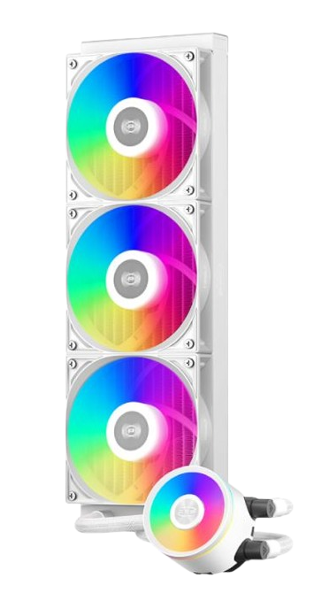 PC Cooler DA360 Pro ARGB CPU Liquid Cooler - WHITE image 1