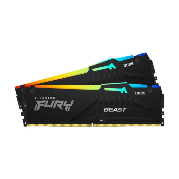 Kingston Fury Beast RGB 16GB (2x8GB) DDR5 5200MT/s CL40 Memory Kit image 1