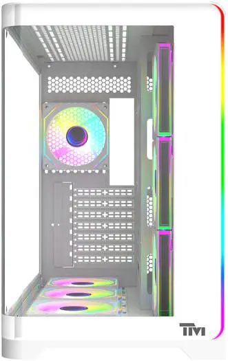 Twisted Minds FLUX Gaming Case Mid Tower - White - TM-FLUX-W  (7ARGB Fans Included) image 4