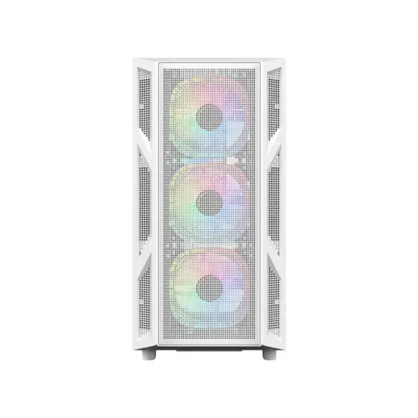 GameOn Trident IV-A PowerForge Series Mid Tower Gaming Case with 750W Power Supply Pre-Installed (4 ARGB Fans Included) - White image 3