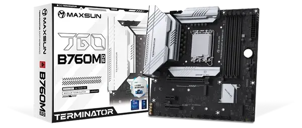 MS-Terminator B760M D5 WIFI 6E V2 Intel Core  DDR5 Motherboard - Black image 1