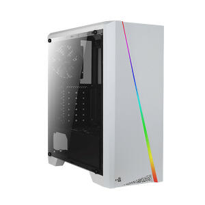 Aerocool Cylon Tempered Glass RGB ATX Mid Tower - White image 0