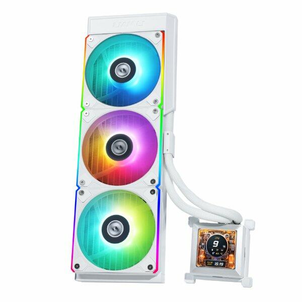 LIAN LI Hydro-Shift LCD 360mm RGB Liquid CPU Cooler - White image 5