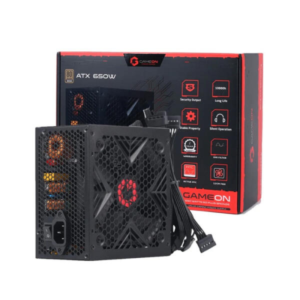 GAMEON - SPY2 ATX 650 WATTS 80 PLUS BRONZE Value Gaming Power Supply image 1