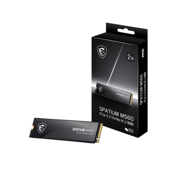 MSI 2TB SPATIUM M560 PCIe 5.0 NVMe M.2 SSD (Gen 5) x4 – 10,300MB/s image 1