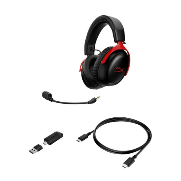 HyperX Cloud III S  Wireless/Bluetooth Gaming Headset -Red image 6