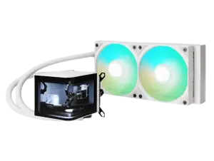 TRYX Panorama SE 240 ARGB White All In One liquid CPU Cooler Rotatable Display – 240mm image 1