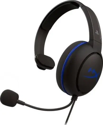 HyperX Cloud Chat Headset, PS4 Licensed Chat Headset, Reversible Design | HX-HSCCHS-BK/EM image 0