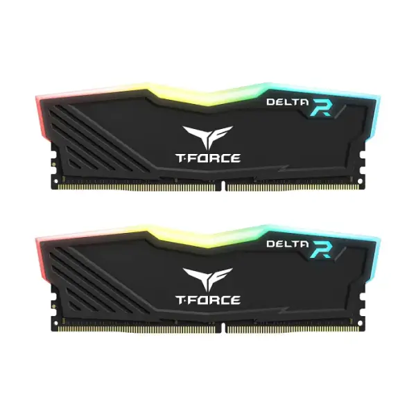 TeamGroup T-Force DELTA RGB 32GB (2x16GB) DDR4 3600MHz CL18 Desktop Memory Kit - Black image 0