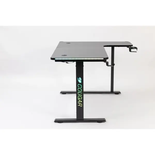 Cougar RGB L Gaming Desk (LEFT Side) 140 x 60 x 100 cm - Black image 1