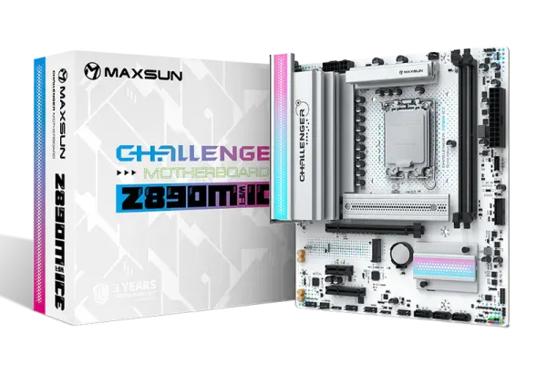  MS-Challenger Intel Core Ultra  Z890M WIFI ICE  DDR5 Motherboard - White image 2