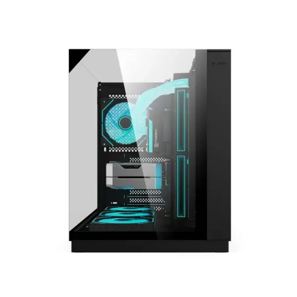 Acer V330 ATX Mid Tower Three Panel Front Top & Left Side Tempered Glass Case With 6 ARGB Fans - Black image 1