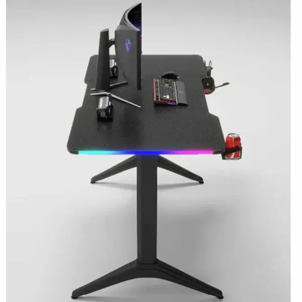 ROYAL RGB Lighting Gaming Table with Carbon Fiber Surface BLACK 110*60  image 1
