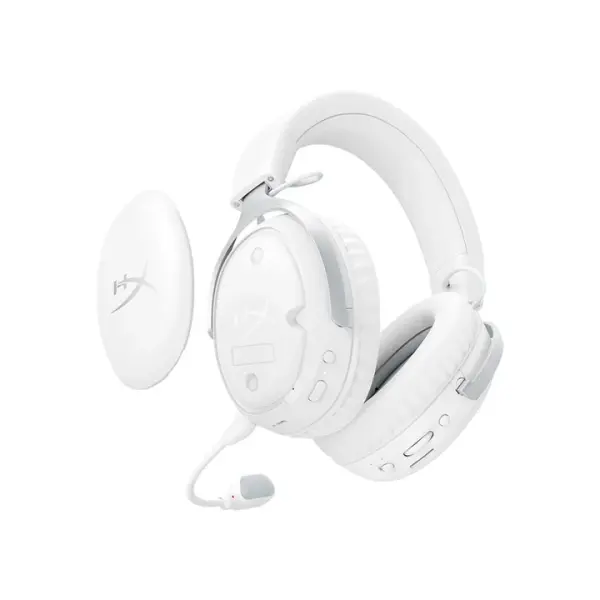HyperX Cloud III S Wireless Gaming Headset for PC, Mac, PS5, Mobile, Switch - White image 4