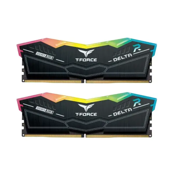 TeamGroup T-Force DELTA RGB 32GB (2x16GB) DDR5 6400MHz CL40 Memory Kit - Black image 0