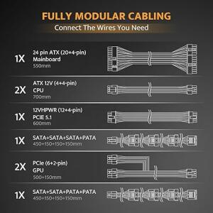 DARKFLASH PMT 850 GOLD MODULAR POWERSUPPLY-BLACK image 4
