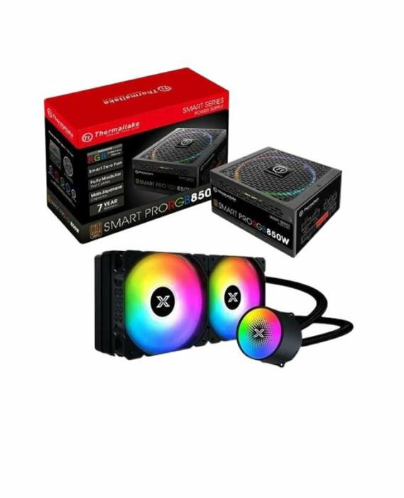 Thermaltake Smart Pro RGB Bronze Fully Modular Power Supply - 850W   Xigmatek Liquid Killer X 240 AIO Liquid Cooler image 2