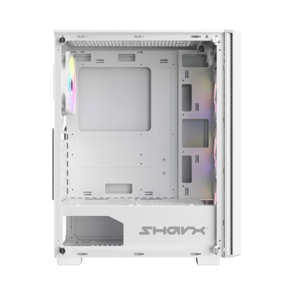  SHARX STRIKER ARGB - ATX PC Case With Front Mesh Panel, 4 x 120mm Pre-Installed Fans Model S-200,WHITE image 5