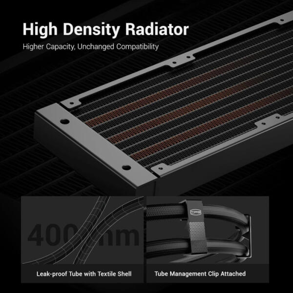 PC Cooler DA360 Pro ARGB CPU Liquid Cooler - Black image 5