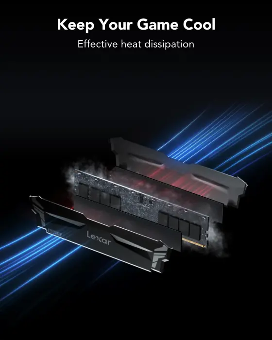 LexarARES RGB DDR5 RAM 32GB Kit 2x16GB 6400MHz,  Desktop Memory, PC Gaming Computer Memory  image 7