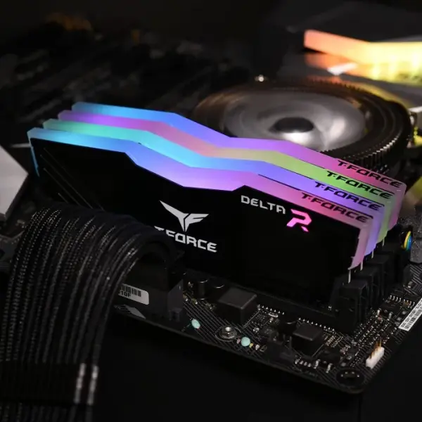 TeamGroup T-Force DELTA RGB 32GB (2x16GB) DDR4 3600MHz CL18 Desktop Memory Kit - Black image 4