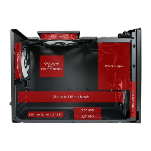 LC-Power Gaming MB Amplified_- M-ATX gaming case-BLACK image 2
