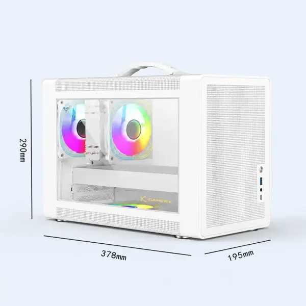 LC-Power Gaming MB Amplified_- M-ATX gaming case- WHITE image 1