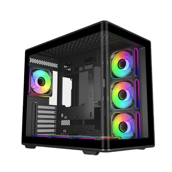 G PRO  Elite With Pre-installed 7 Fans ATX Case - Black image 0