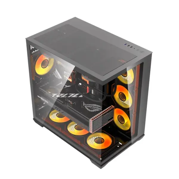 Darkflash C280 E-ATX Full-Tower PC Gaming Case, 7×ARGB Fans  360mm Radiator Support, Black | C280B image 3