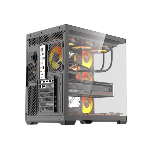 Darkflash C280 E-ATX Full-Tower PC Gaming Case, 7×ARGB Fans  360mm Radiator Support, Black | C280B image 4